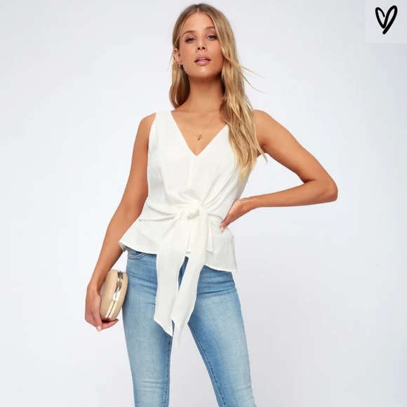 Anthropologie Tops - ANTHRO ADELYN RAE Landra Tie Front Tank Top